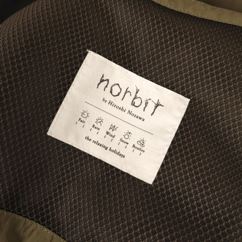 NORBIT BY HIROSHI NOZAWA Men's Olive Green Nylon Utility Field Parka Jacket