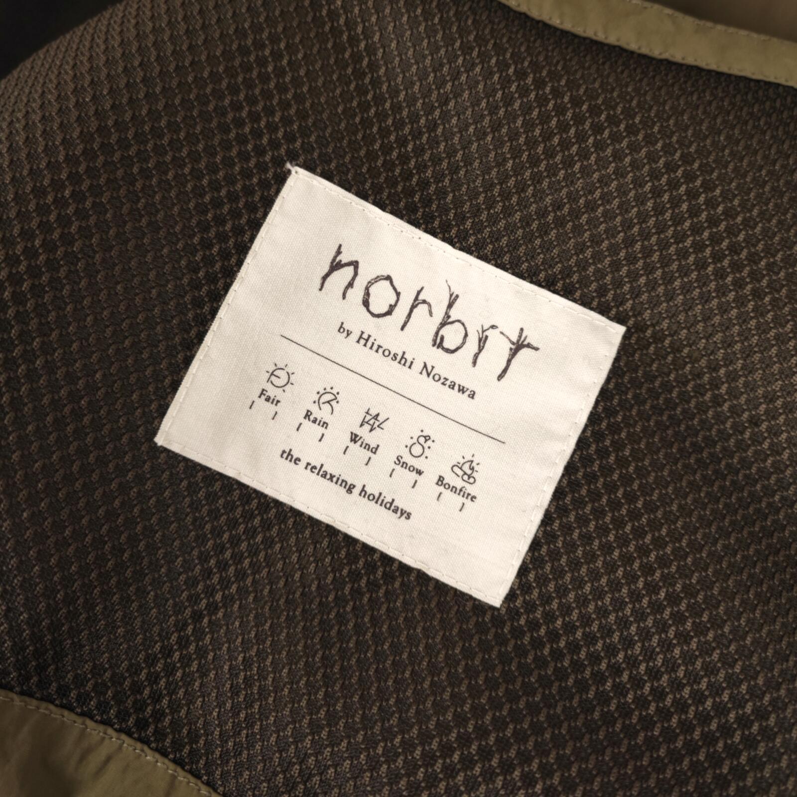 NORBIT BY HIROSHI NOZAWA Men's Olive Green Nylon Utility Field Parka Jacket