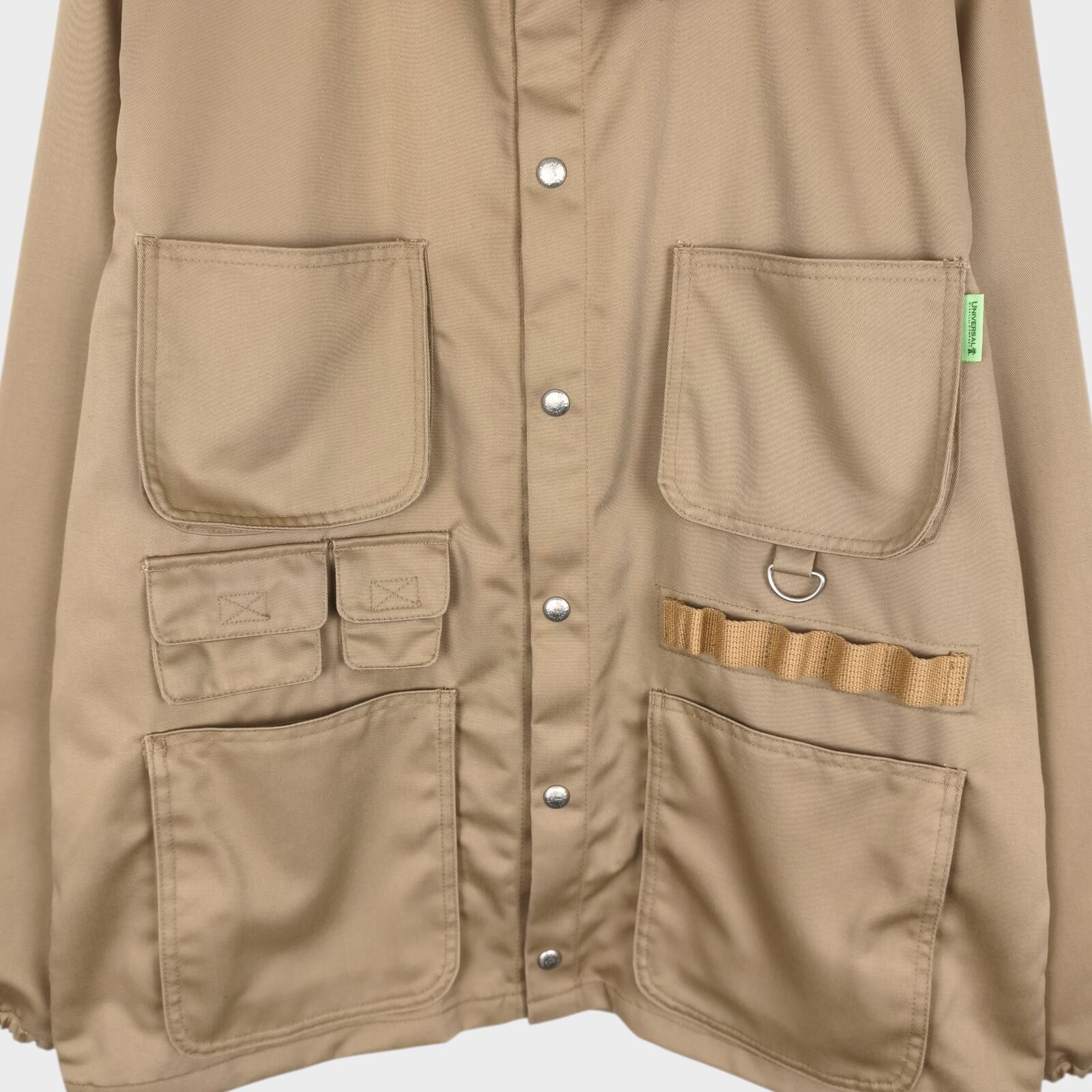 UNIVERSAL OVERALL x BEAMS Men's Beige Cover Coach Chore Jacket
