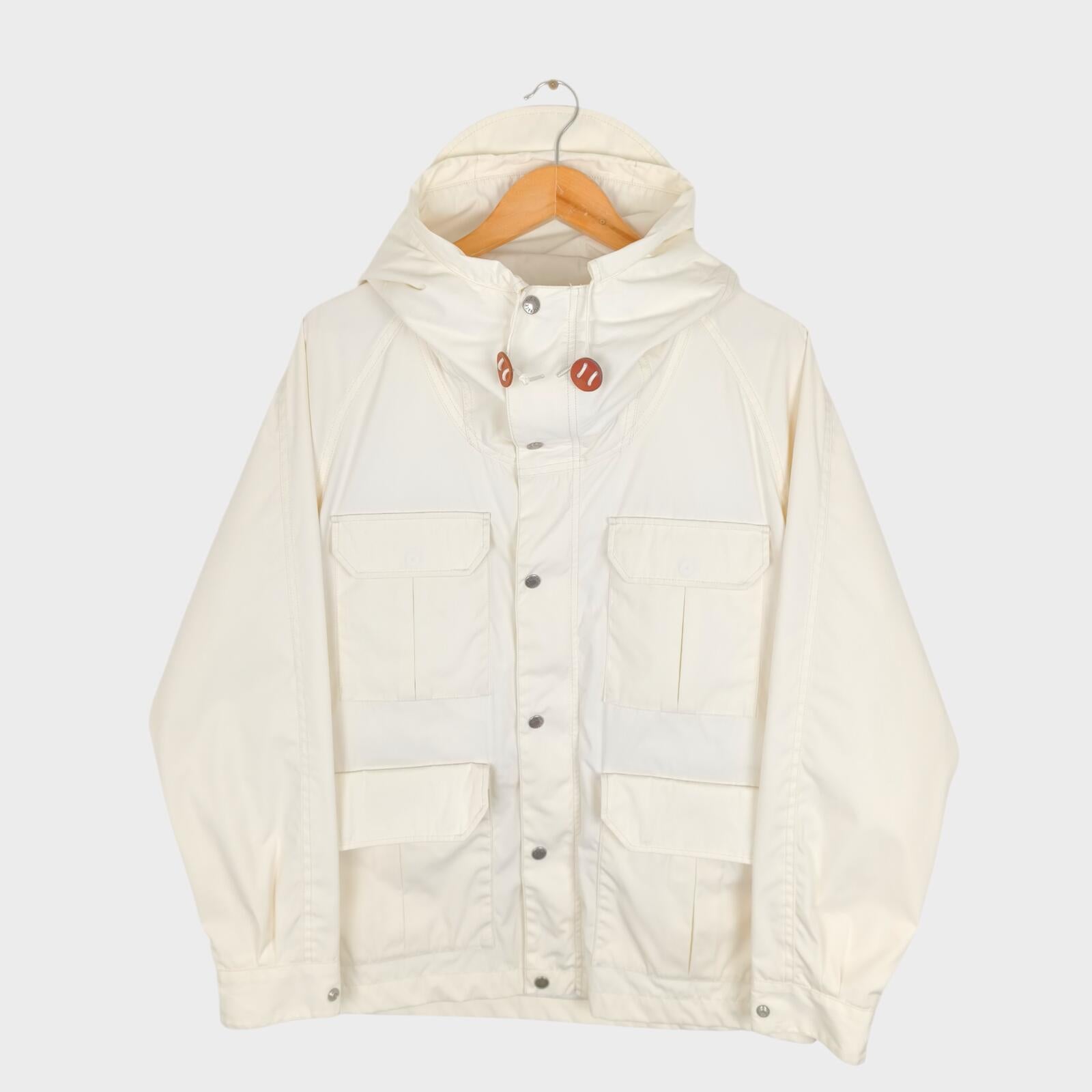 THE NORTH FACE PURPLE LABEL x NANAMICA Men's Off-White 65/35 Bayhead Cloth Mountain Parka Jacket