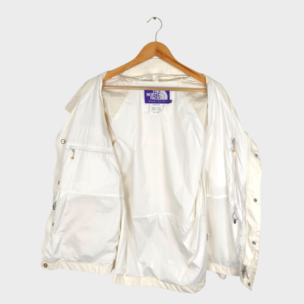 THE NORTH FACE PURPLE LABEL x NANAMICA Men's Off-White 65/35 Bayhead Cloth Mountain Parka Jacket