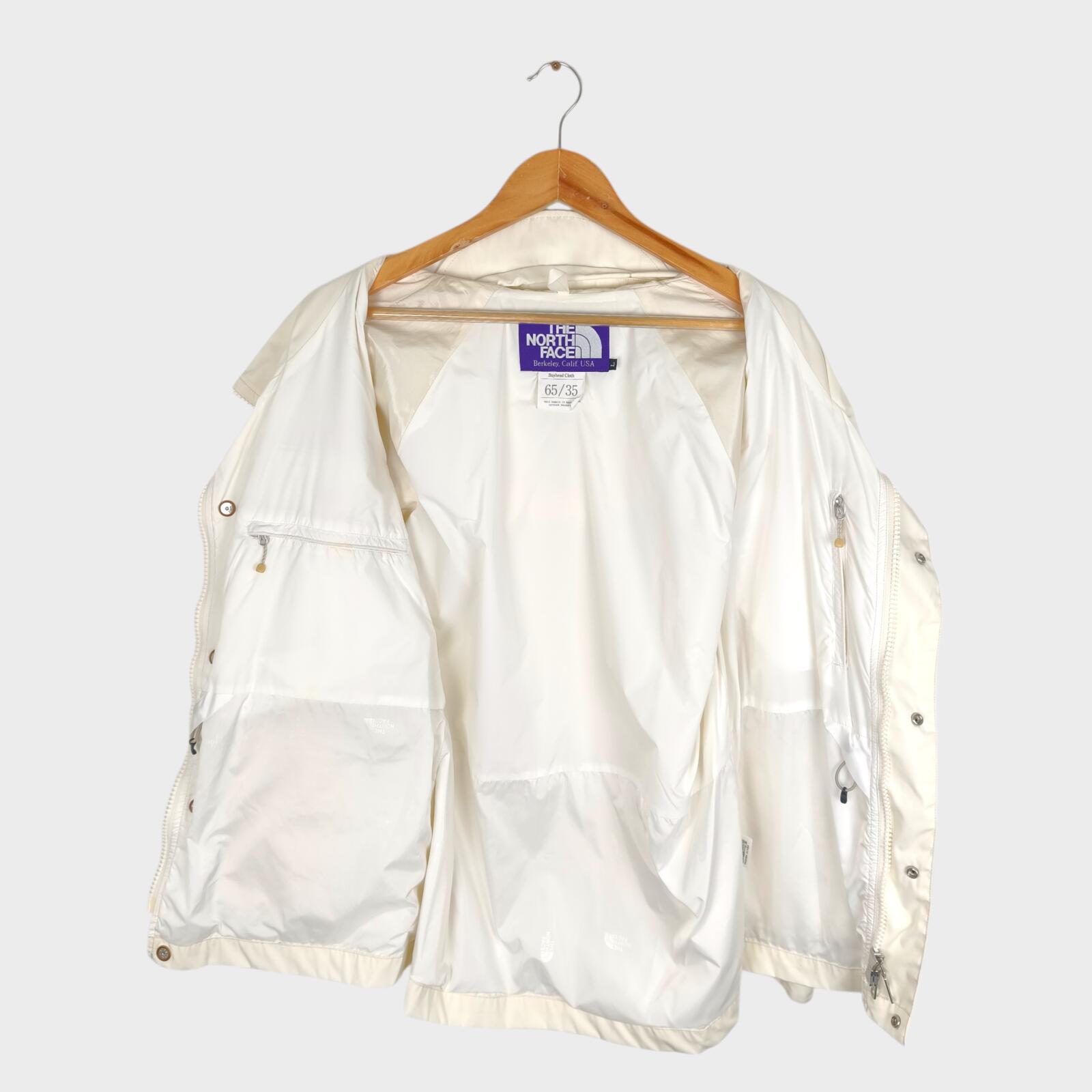 THE NORTH FACE PURPLE LABEL x NANAMICA Men's Off-White 65/35 Bayhead Cloth Mountain Parka Jacket
