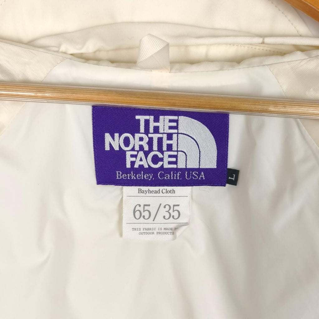 THE NORTH FACE PURPLE LABEL x NANAMICA Men's Off-White 65/35 Bayhead Cloth Mountain Parka Jacket