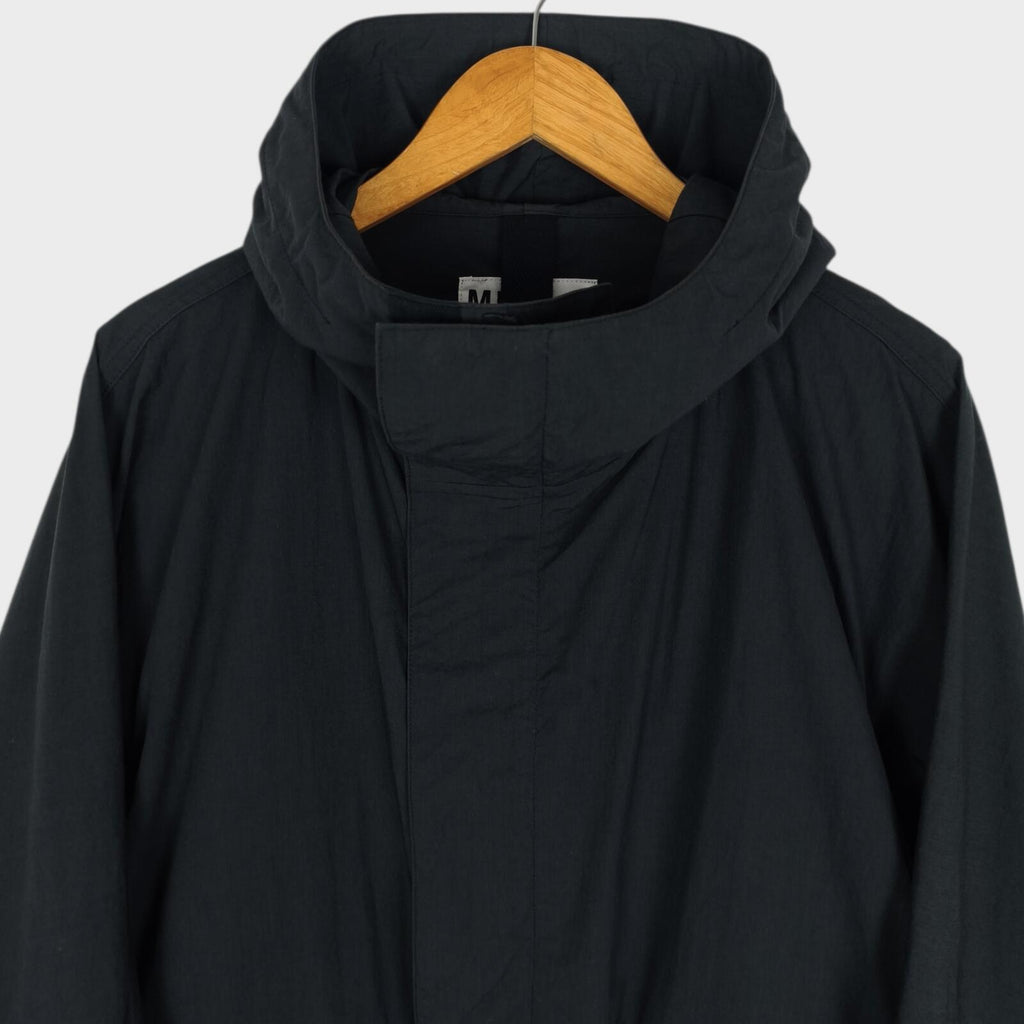 MHL MARGARET HOWELL Men's Black Cotton/Nylon Relaxed Fit Parka Jacket