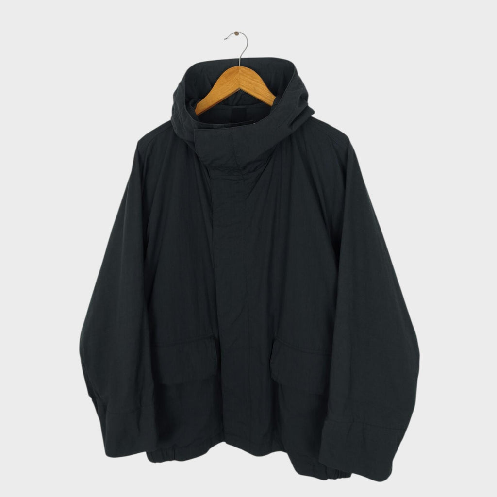 MHL MARGARET HOWELL Men's Black Cotton/Nylon Relaxed Fit Parka Jacket