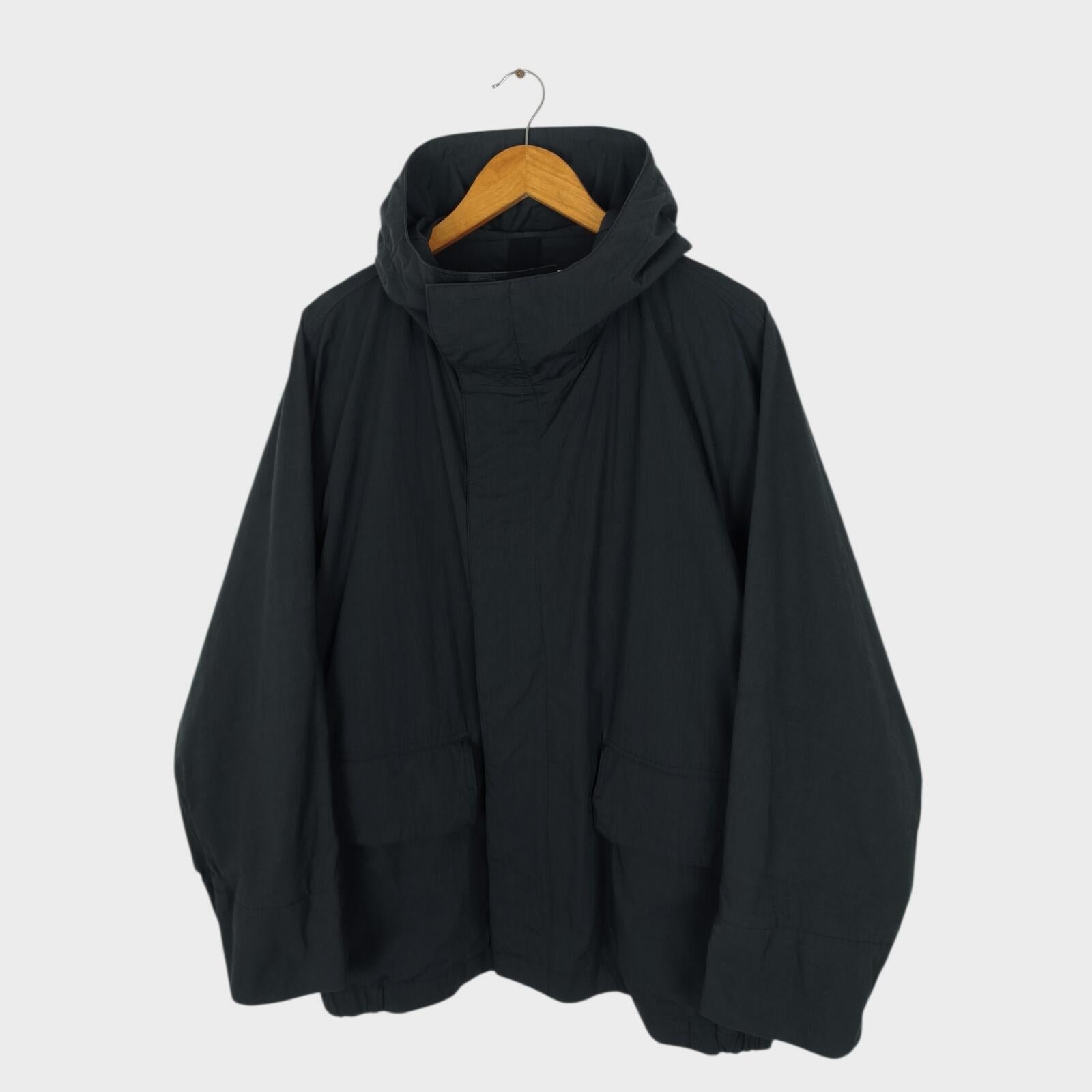 MHL MARGARET HOWELL Men's Black Cotton/Nylon Relaxed Fit Parka Jacket