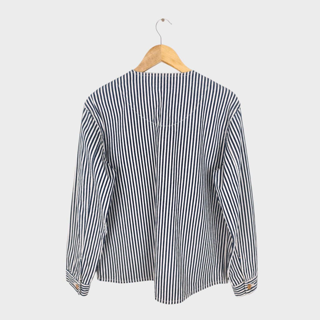 JAPAN BLUE JEANS Men's Made in Japan Hickory Stripe V-Neck Chore Jacket