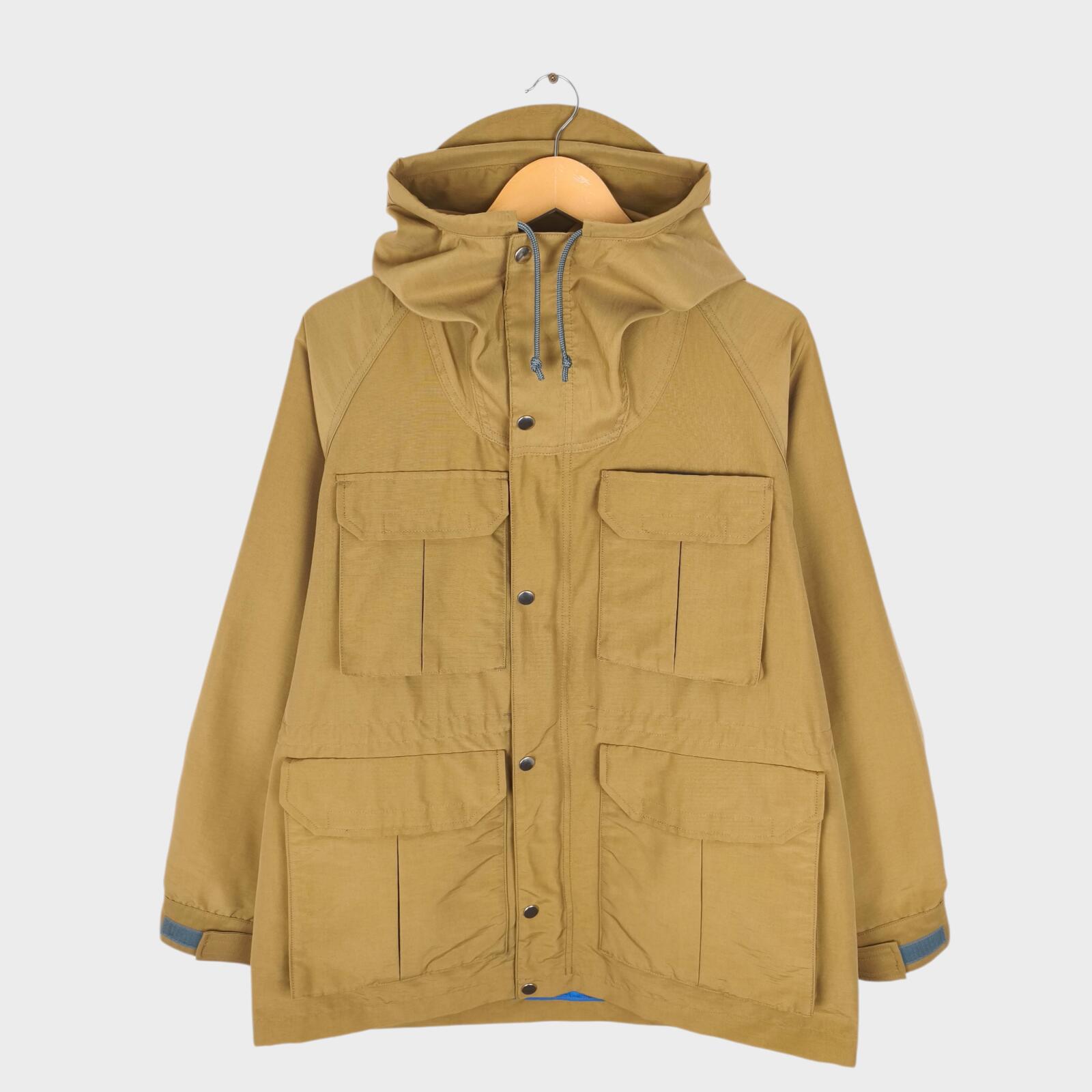 BEAMS PLUS Men's Brown 60/40 Cotton Nylon Hooded Mountain Parka Jacket