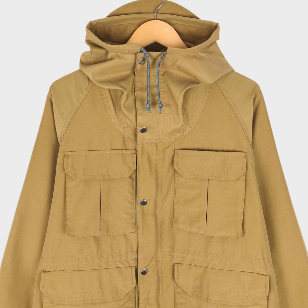 BEAMS PLUS Men's Brown 60/40 Cotton Nylon Hooded Mountain Parka Jacket
