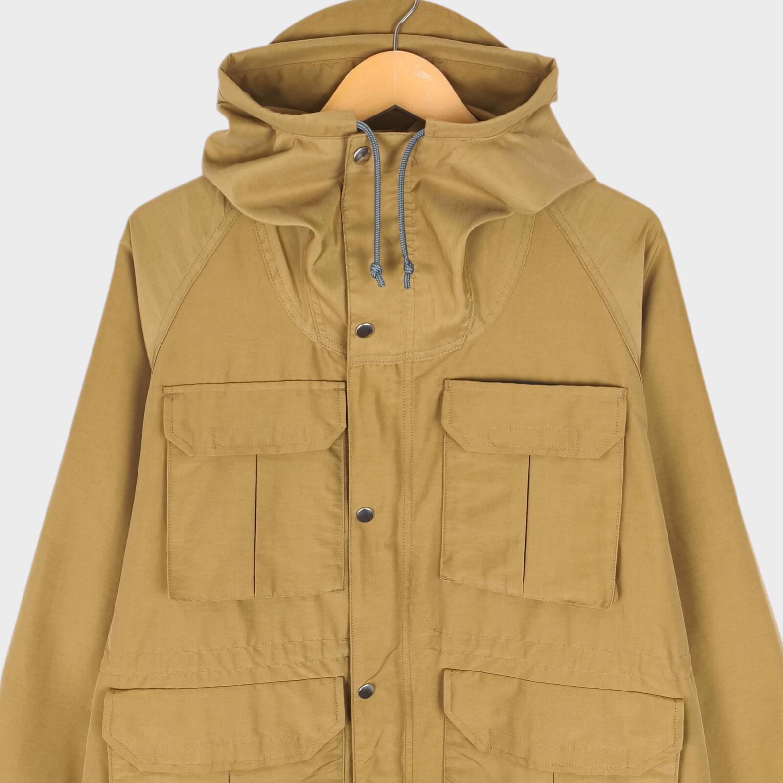 BEAMS PLUS Men's Brown 60/40 Cotton Nylon Hooded Mountain Parka Jacket