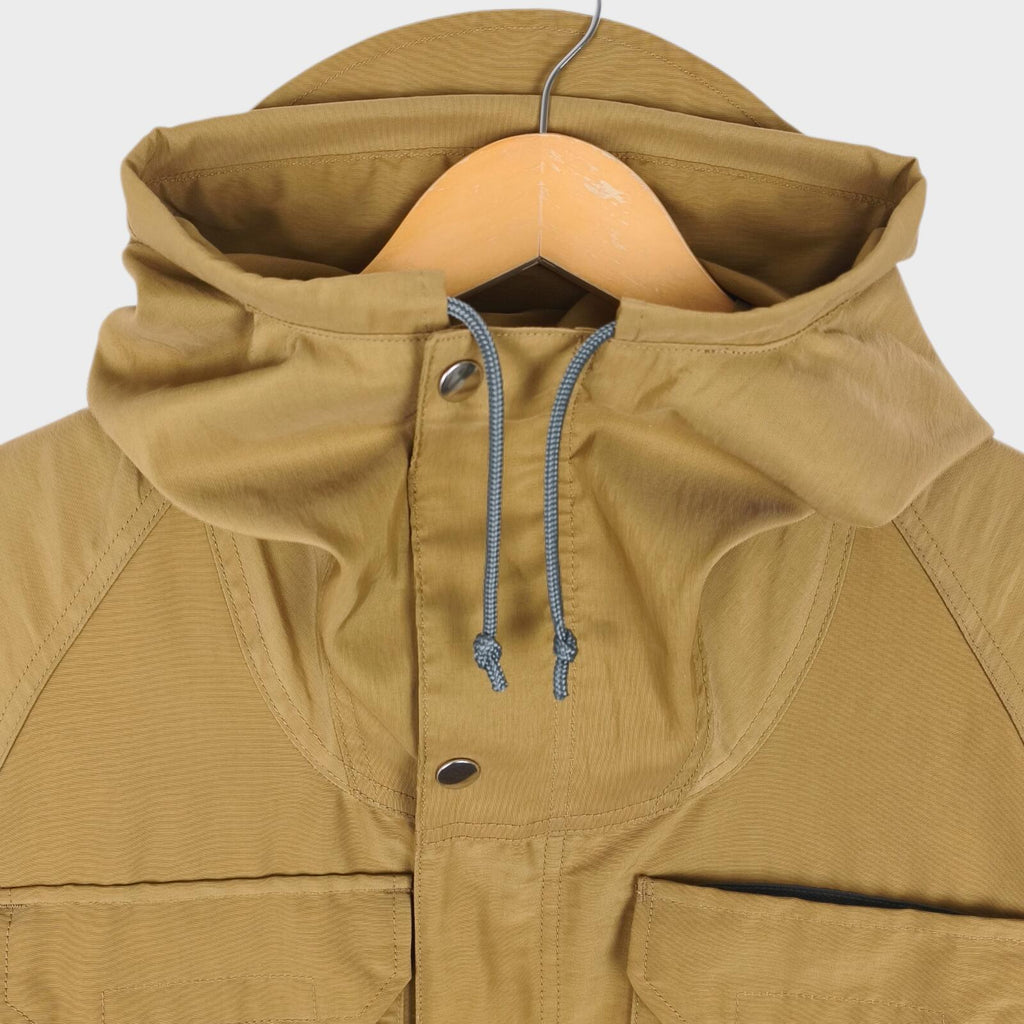 BEAMS PLUS Men's Brown 60/40 Cotton Nylon Hooded Mountain Parka Jacket