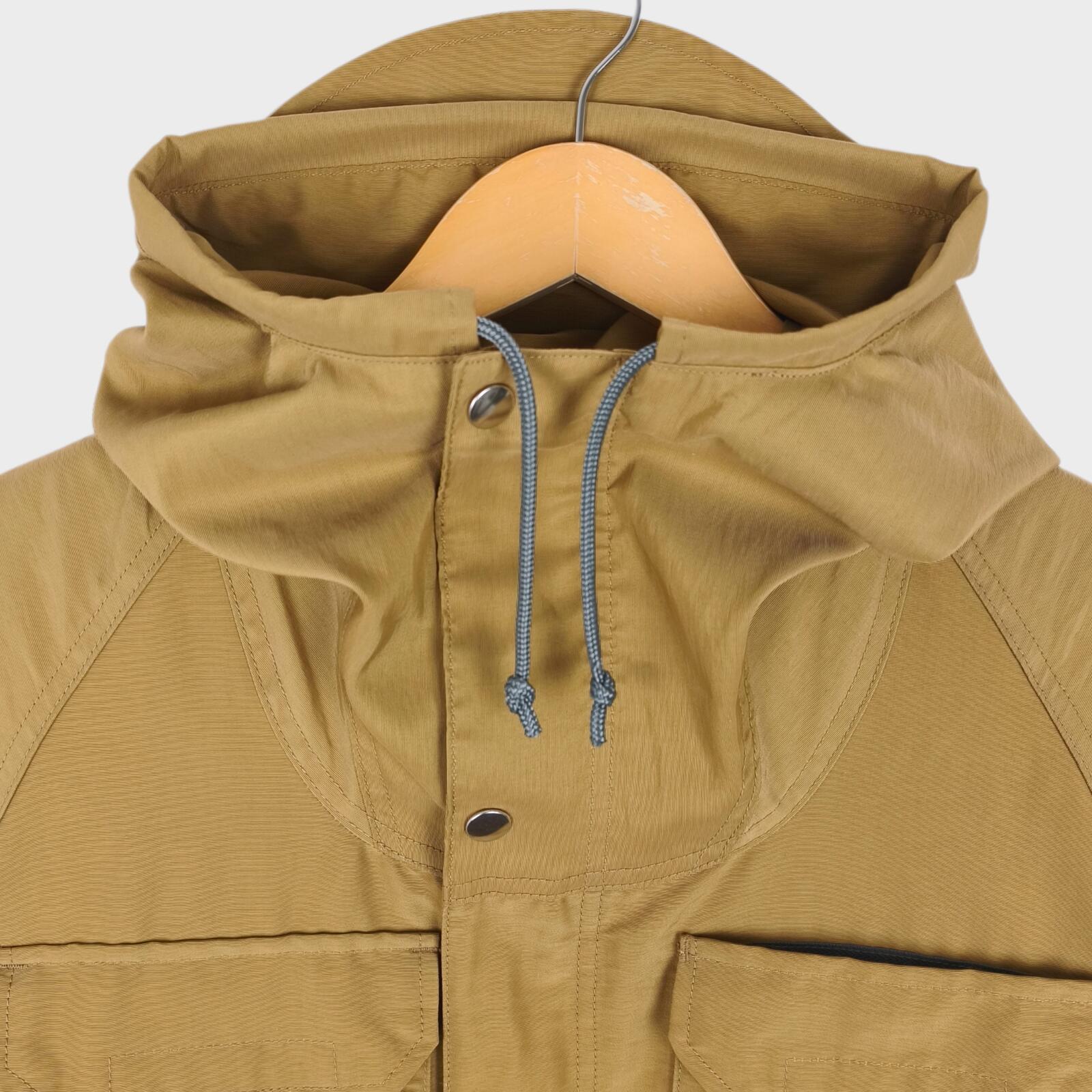 BEAMS PLUS Men's Brown 60/40 Cotton Nylon Hooded Mountain Parka Jacket