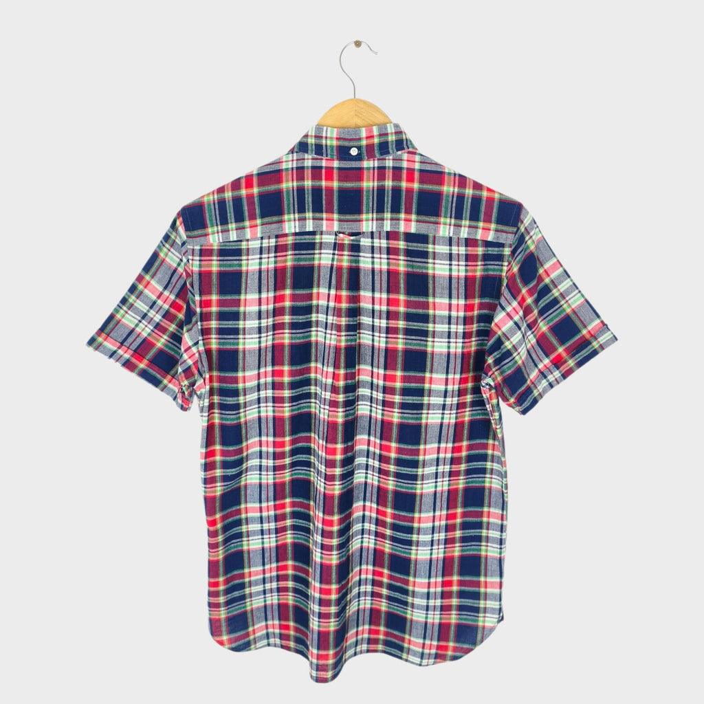 BEAMS PLUS Men's Made in Japan Indian Madras Check Button Down Shirt