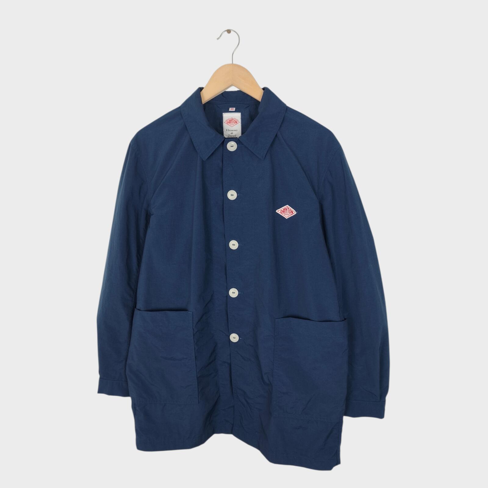 DANTON Men's Navy Blue Made in Japan Lightweight Nylon Chore Jacket
