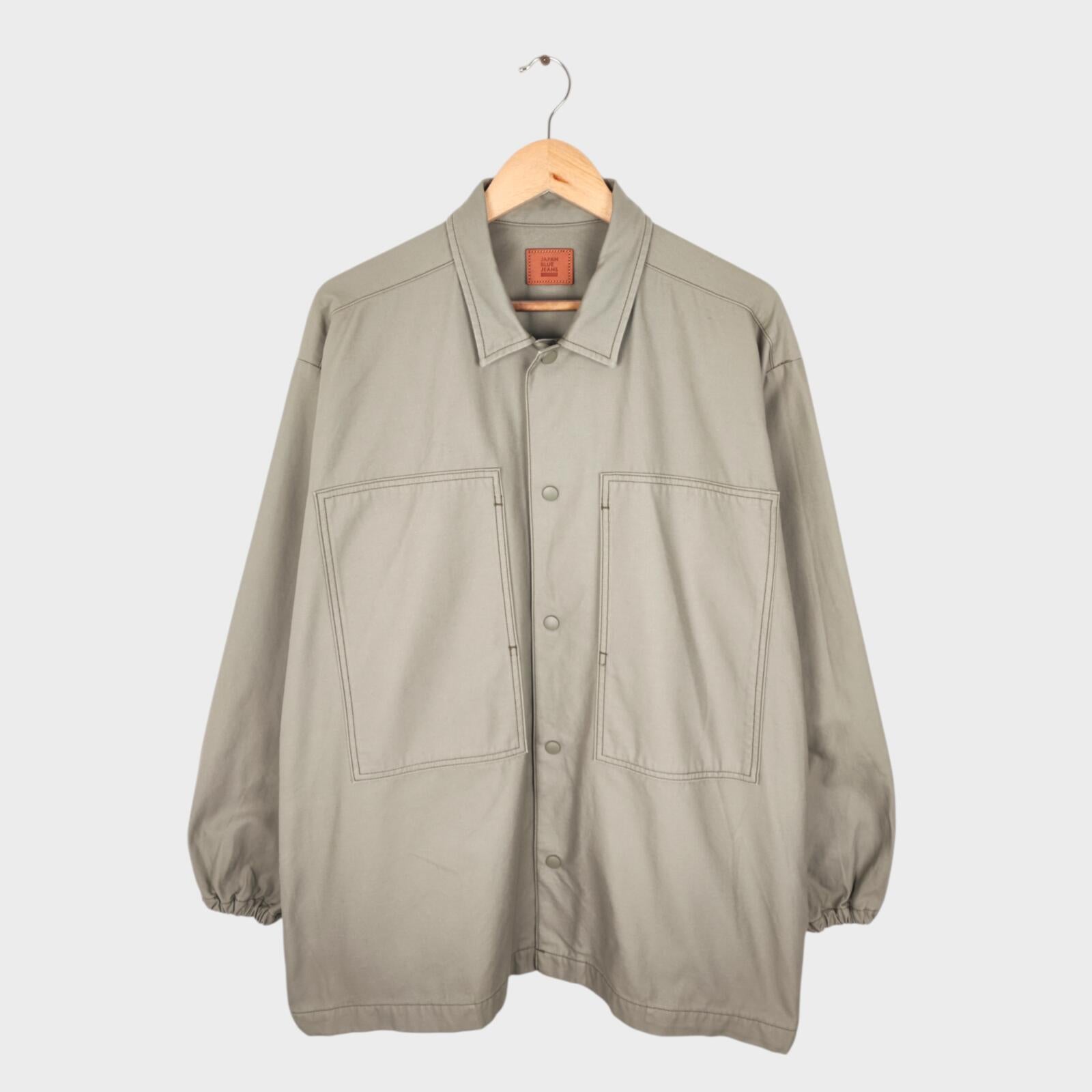 JAPAN BLUE JEANS Men's Made in Japan Light Green Vat Dye Satin Oversized Jacket