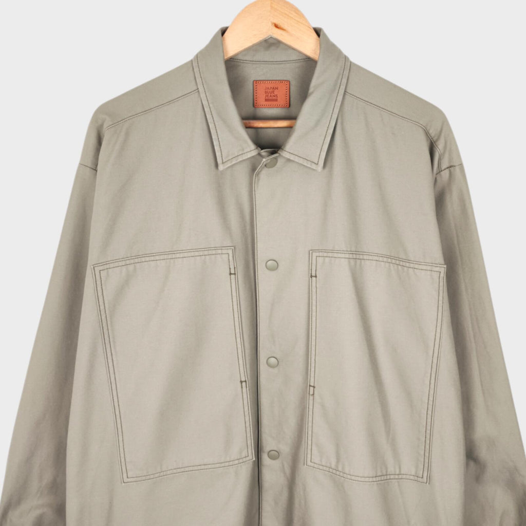 JAPAN BLUE JEANS Men's Made in Japan Light Green Vat Dye Satin Oversized Jacket