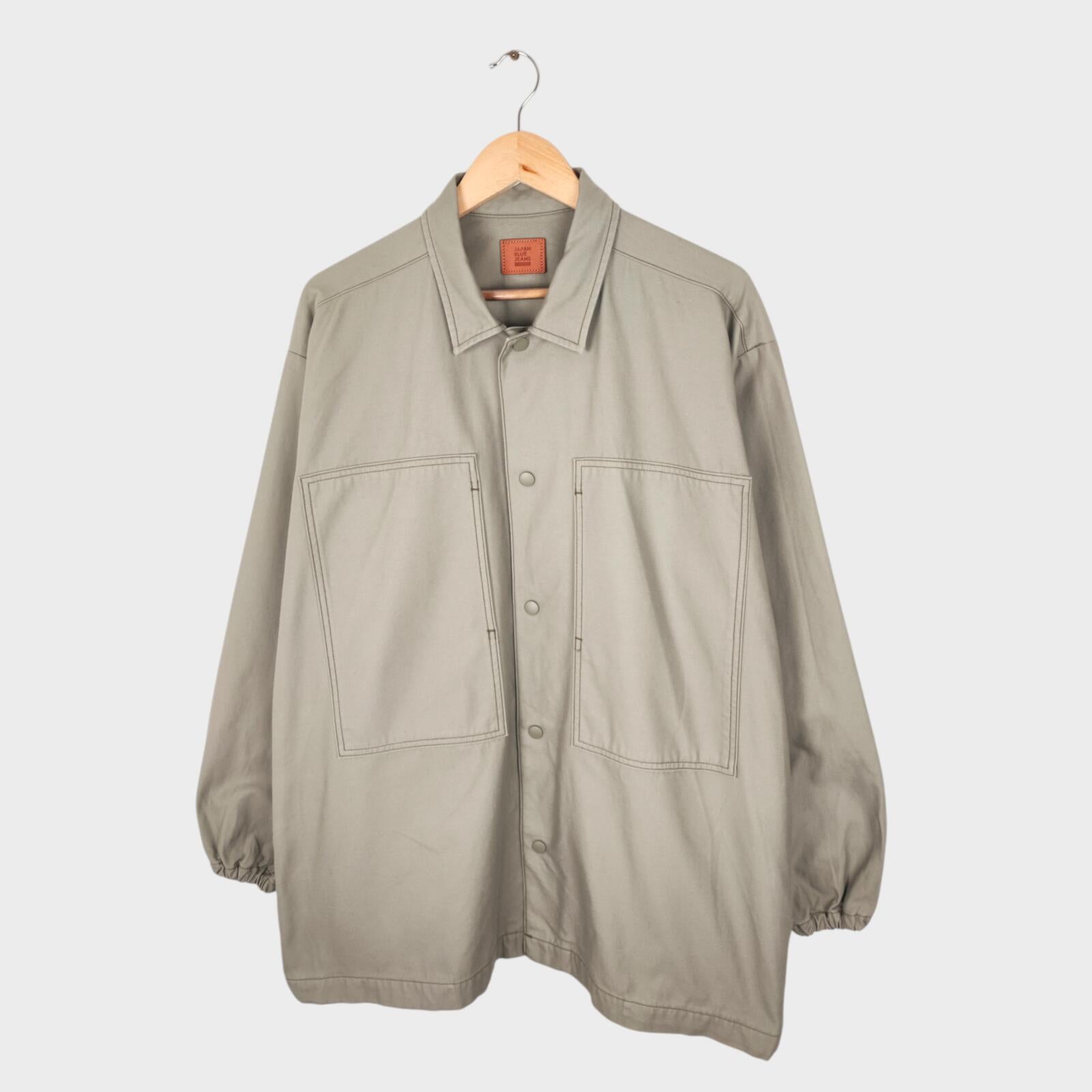 JAPAN BLUE JEANS Men's Made in Japan Light Green Vat Dye Satin Oversized Jacket