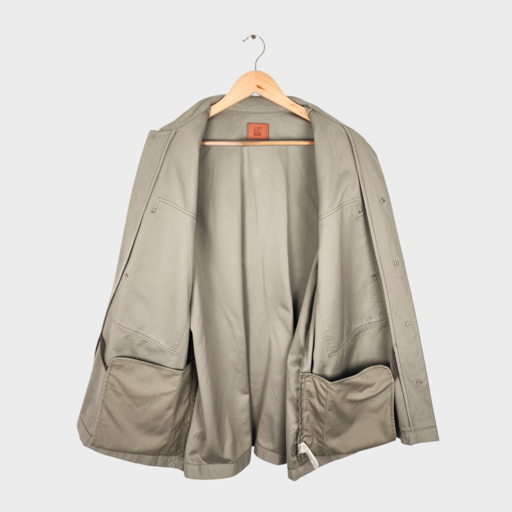 JAPAN BLUE JEANS Men's Made in Japan Light Green Vat Dye Satin Oversized Jacket
