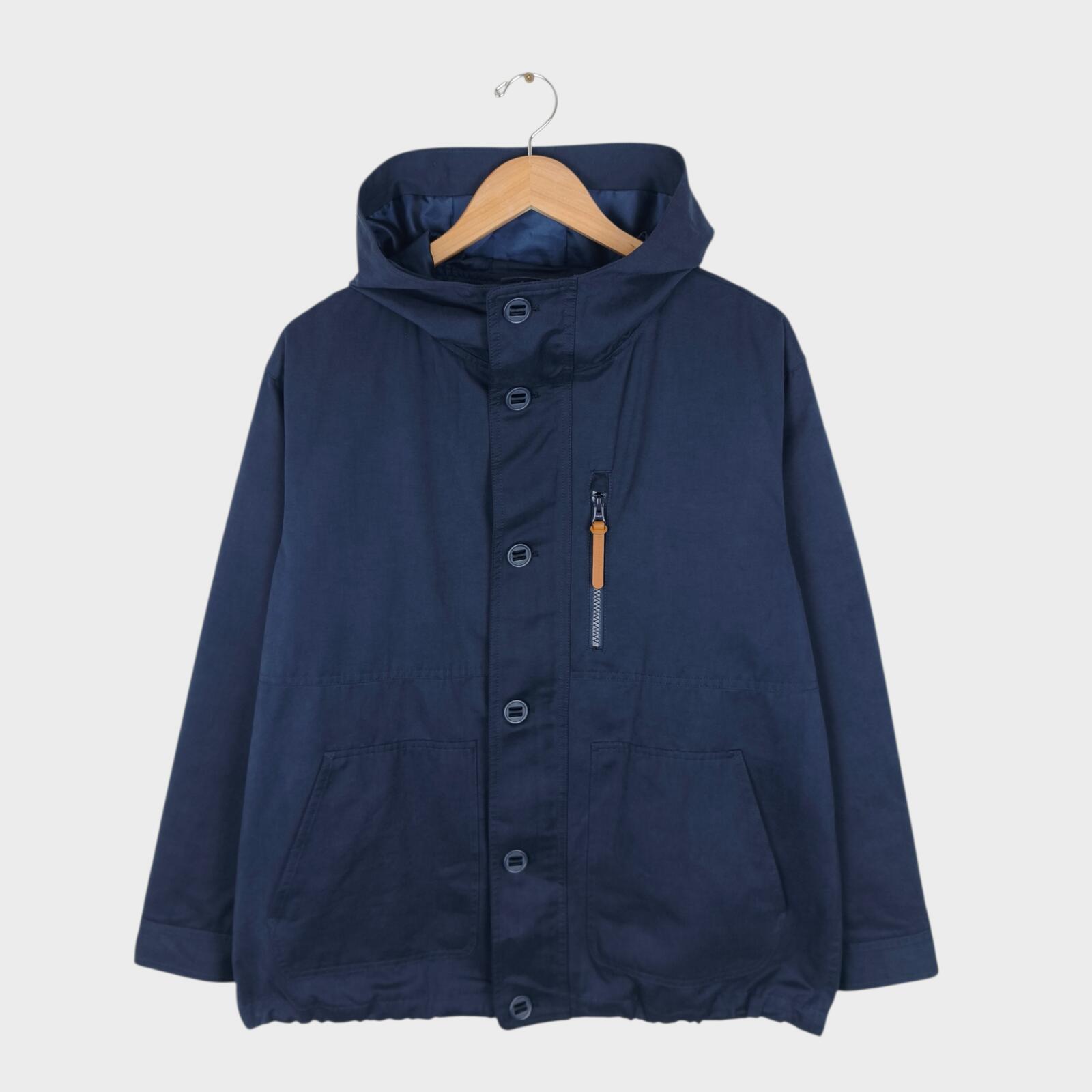 BEAMS B:MING Men's Navy Blue Waterproof Mountain Parka Jacket