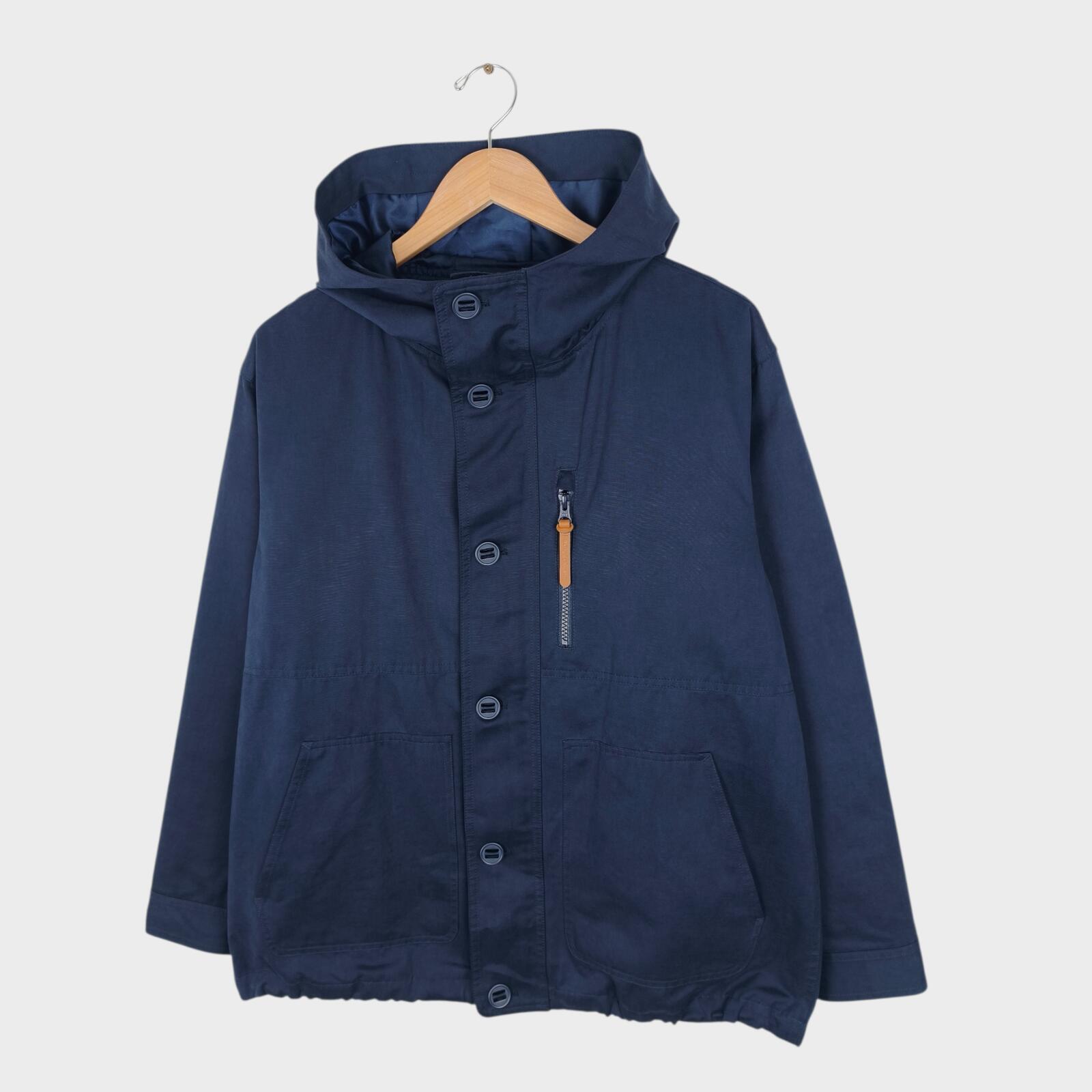 BEAMS B:MING Men's Navy Blue Waterproof Mountain Parka Jacket