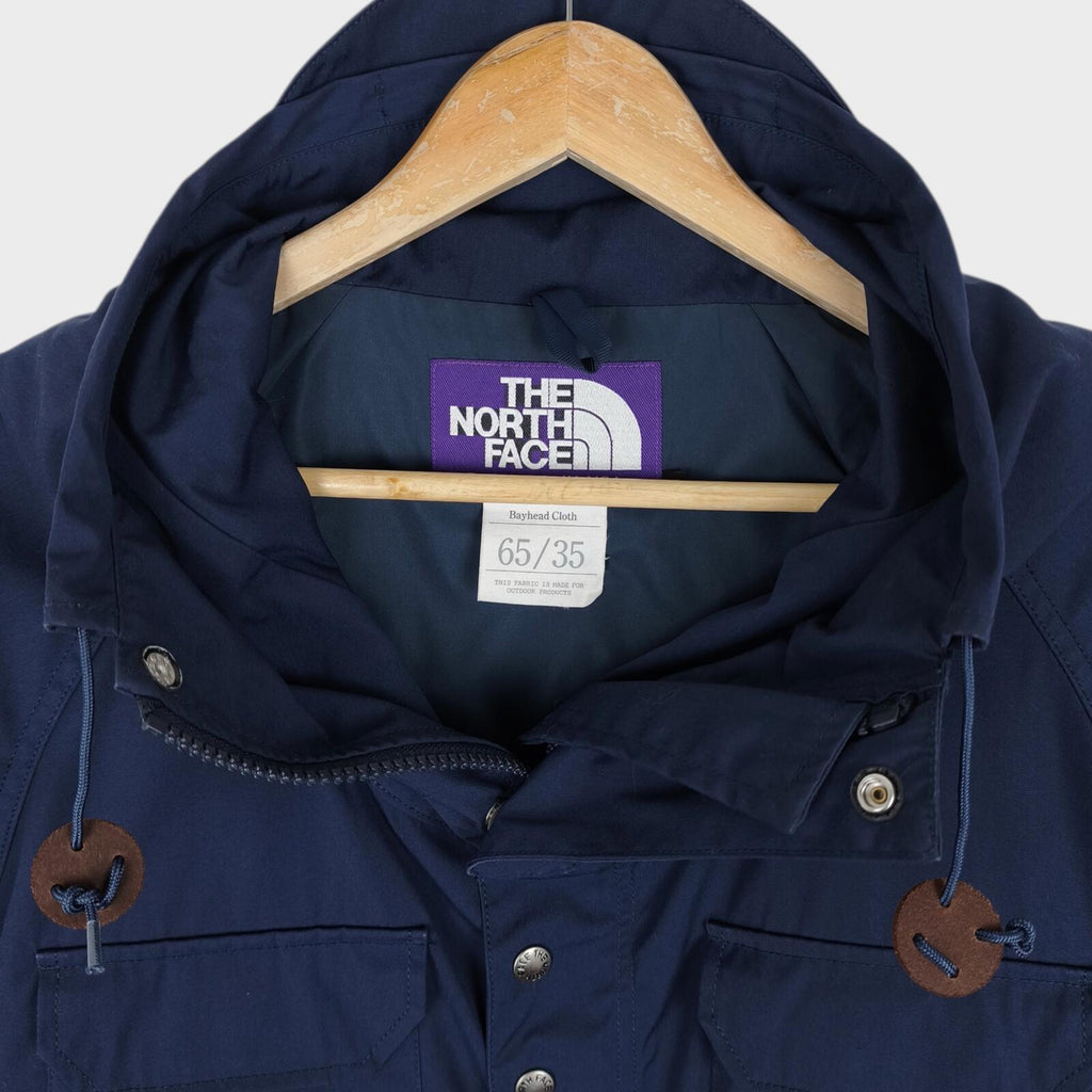 THE NORTH FACE PURPLE LABEL x NANAMICA Men's Navy 65/35 Bayhead Cloth Mountain Parka Jacket