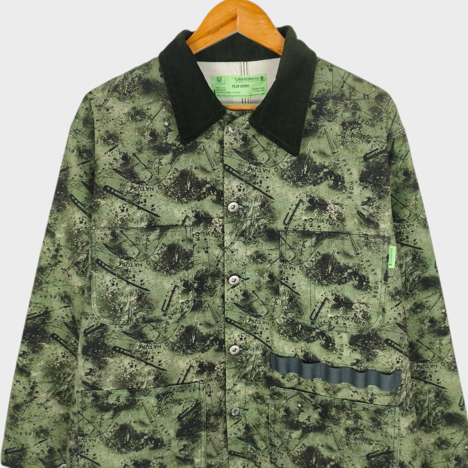 UNIVERSAL OVERALL Men's Printed Cotton Canvas Chore Jacket