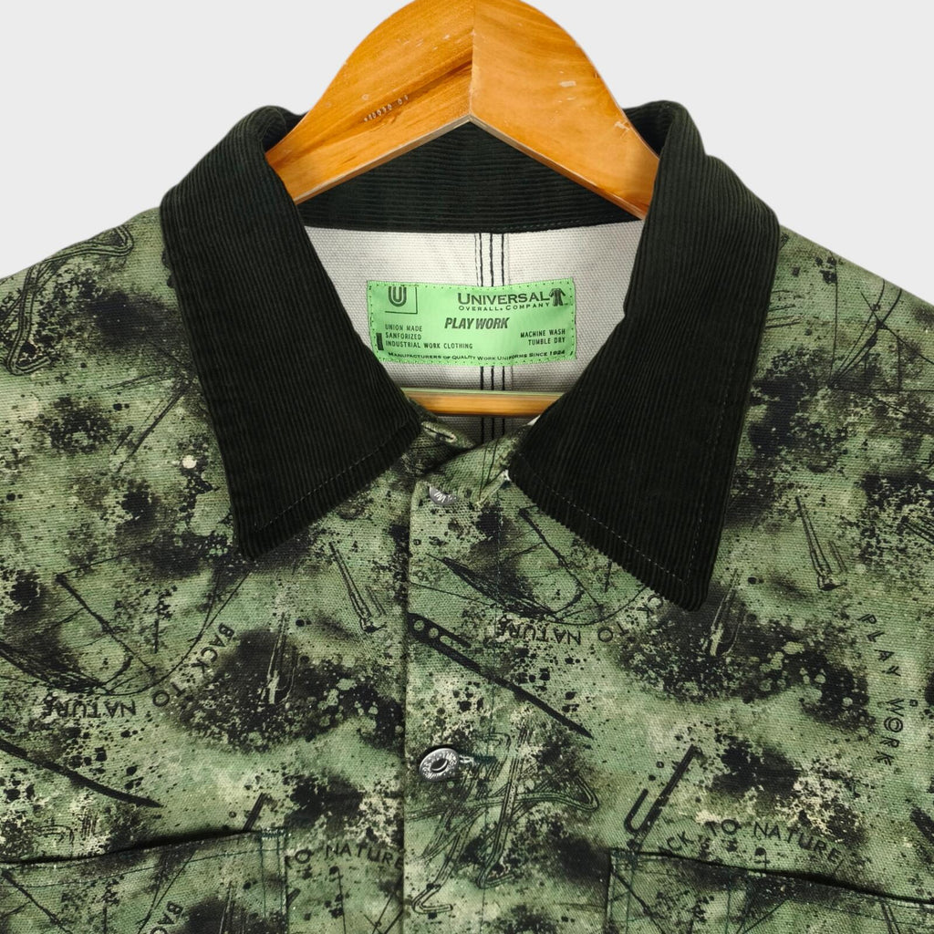 UNIVERSAL OVERALL Men's Printed Cotton Canvas Chore Jacket