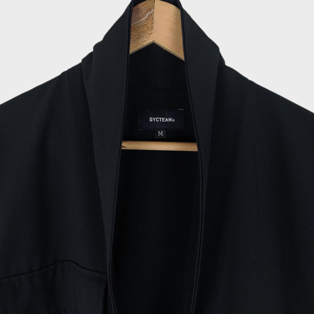 DYCTEAM Men's Black Buckle Fastening Tech Kimono Jacket