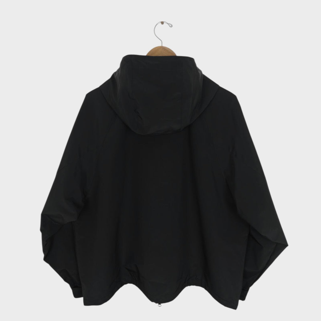 UNIFORM BRIDGE Men's Black Hooded Relaxed Fit Training Parka Jacket
