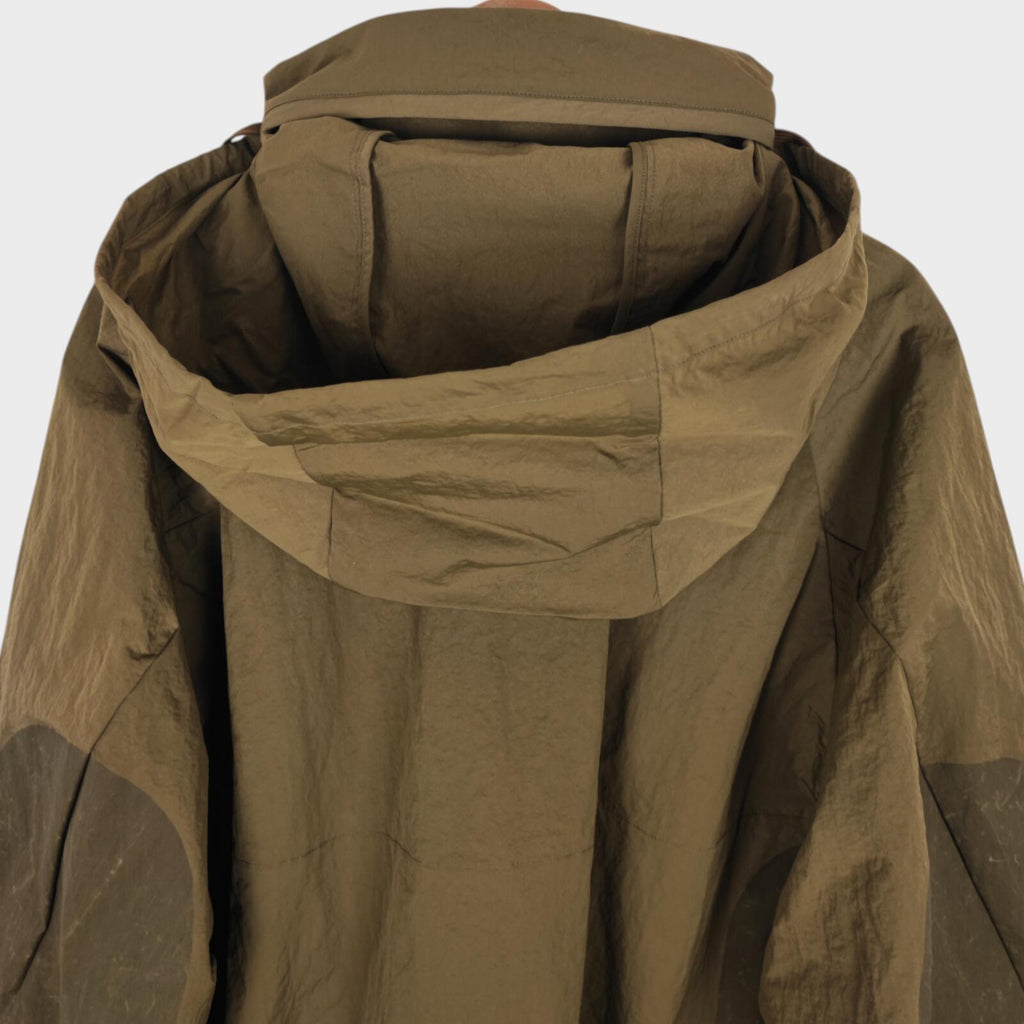 NORBIT BY HIROSHI NOZAWA Men's Olive Green Field Track Parka Jacket