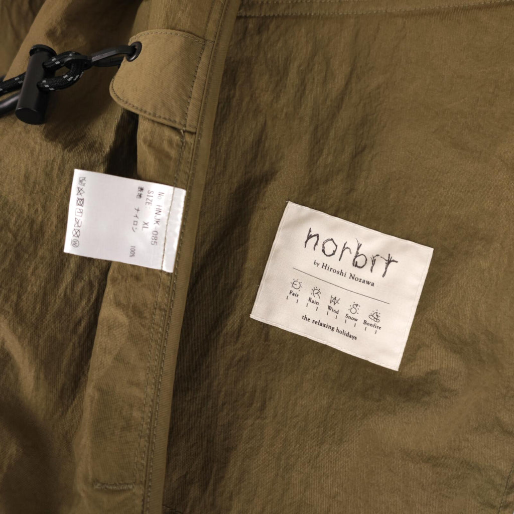 NORBIT BY HIROSHI NOZAWA Men's Olive Green Field Track Parka Jacket
