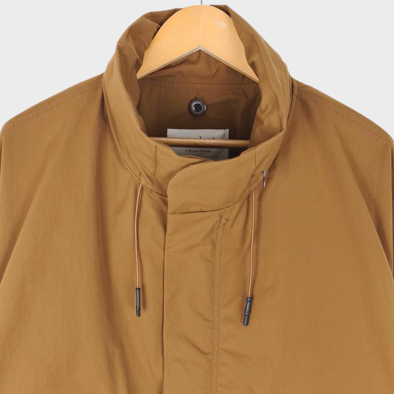 NORBIT BY HIROSHI NOZAWA Men's Coyote Beige Fishtail Wide Parka Coat Jacket