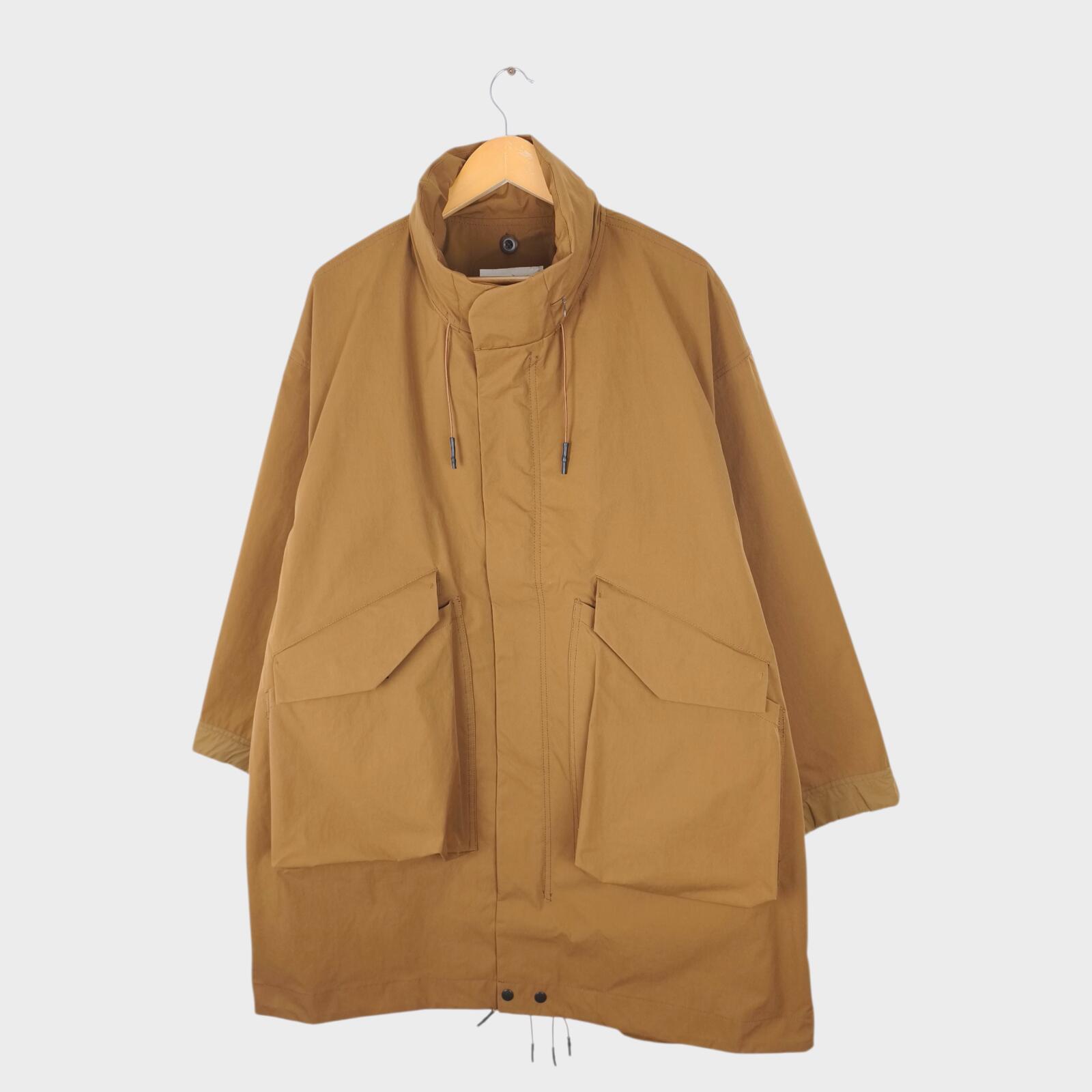 NORBIT BY HIROSHI NOZAWA Men's Coyote Beige Fishtail Wide Parka Coat Jacket