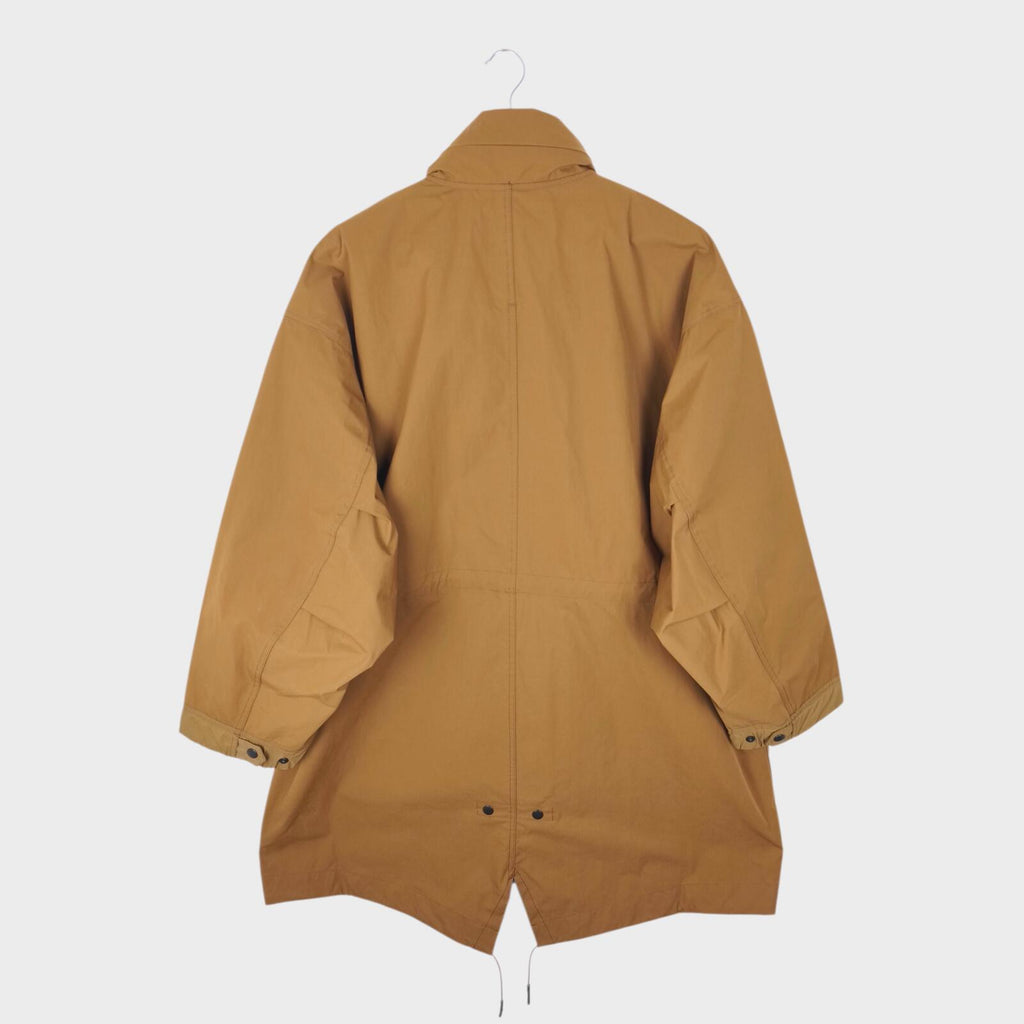 NORBIT BY HIROSHI NOZAWA Men's Coyote Beige Fishtail Wide Parka Coat Jacket