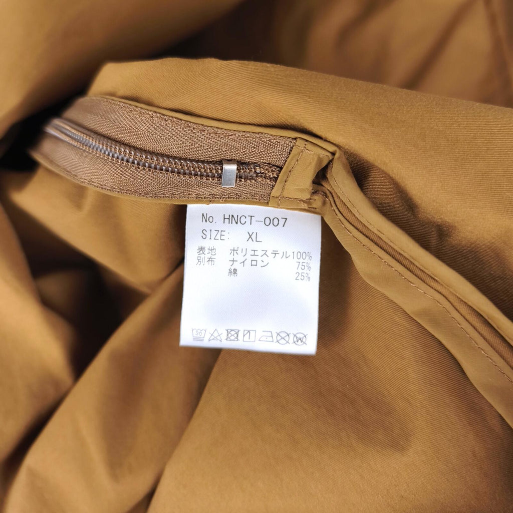 NORBIT BY HIROSHI NOZAWA Men's Coyote Beige Fishtail Wide Parka Coat Jacket