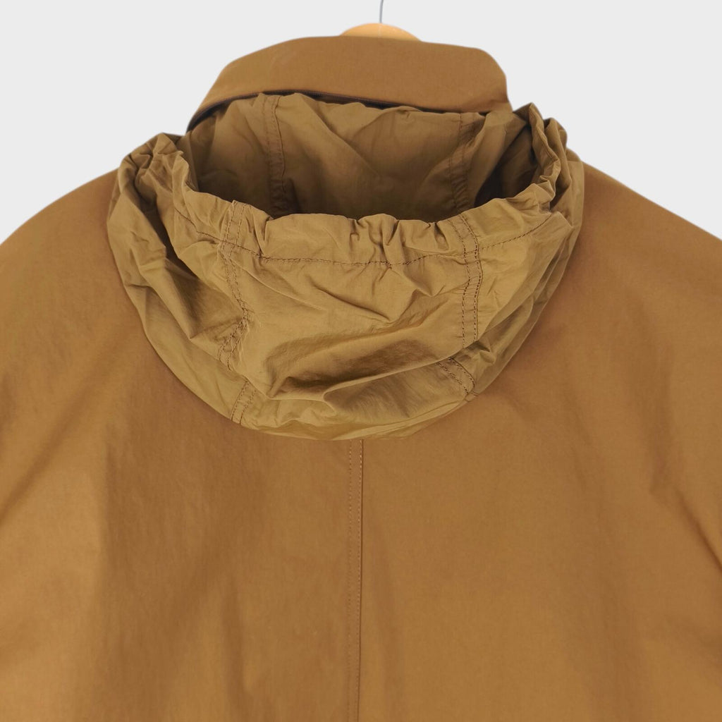NORBIT BY HIROSHI NOZAWA Men's Coyote Beige Fishtail Wide Parka Coat Jacket