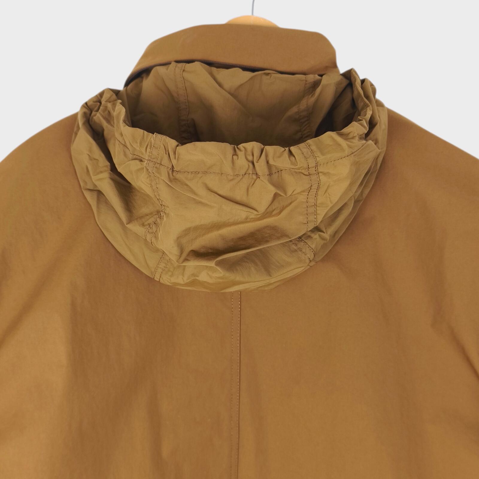 NORBIT BY HIROSHI NOZAWA Men's Coyote Beige Fishtail Wide Parka Coat Jacket