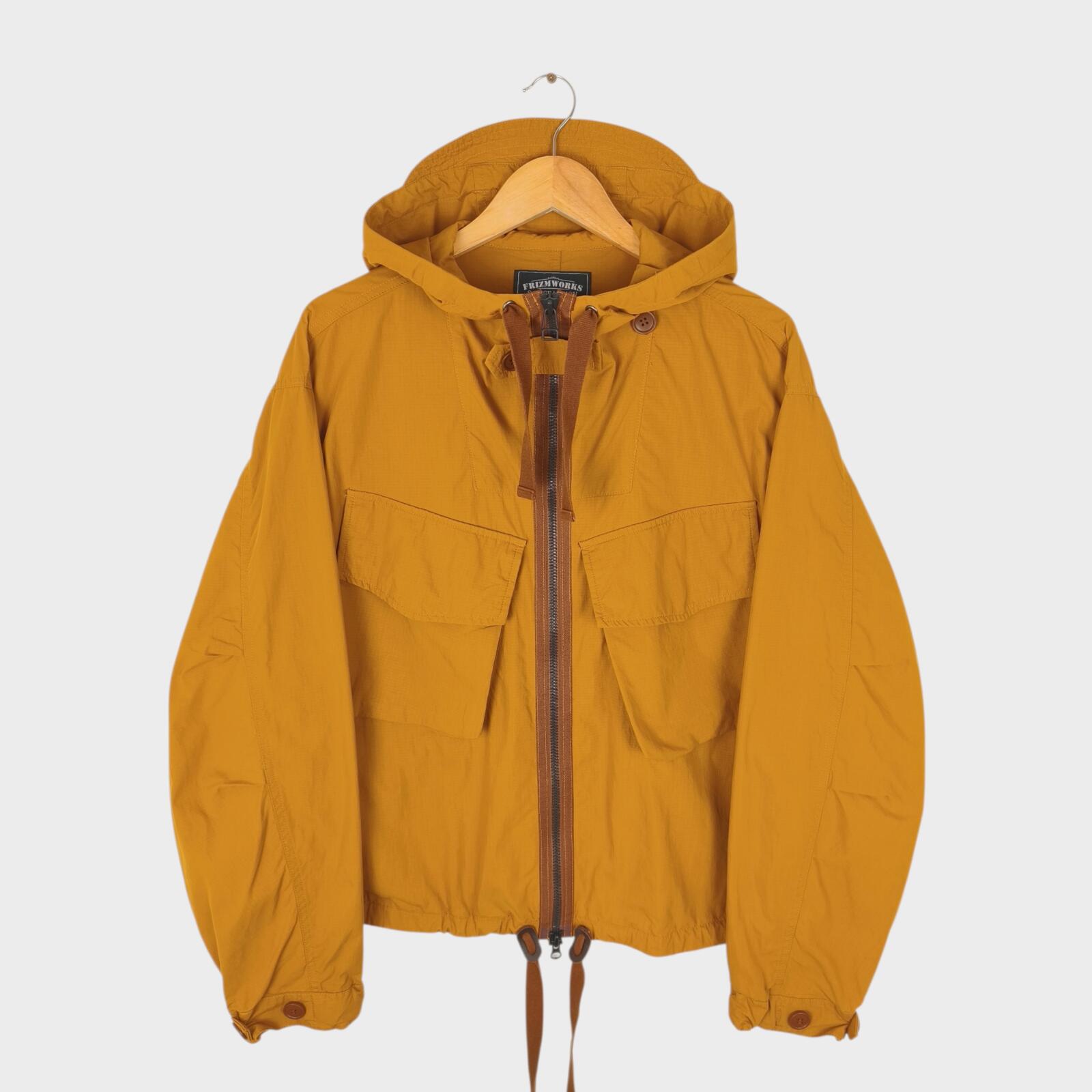 FRIZMWORKS Men's Orange/Mustard Smock Hooded Parka Jacket