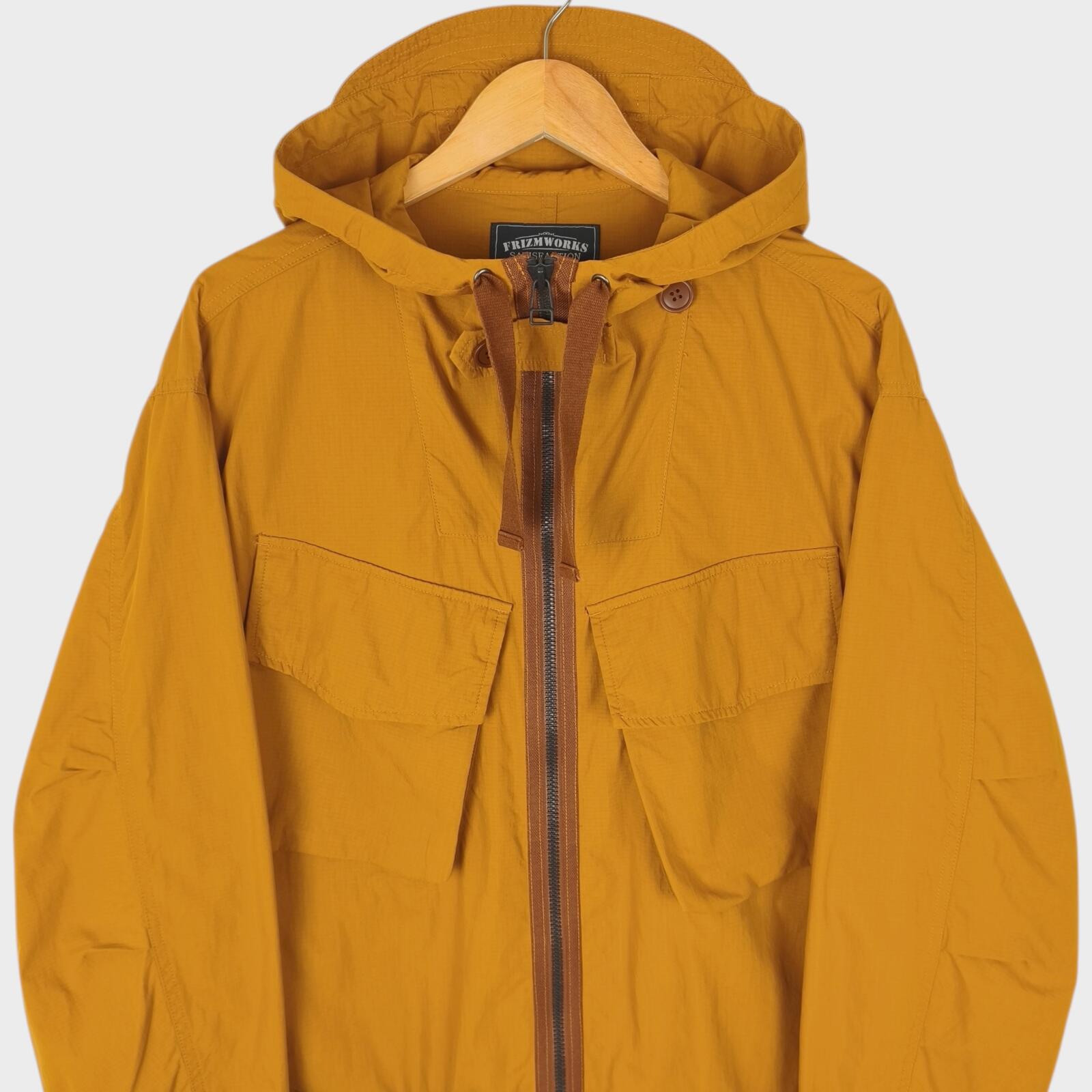 FRIZMWORKS Men's Orange/Mustard Smock Hooded Parka Jacket
