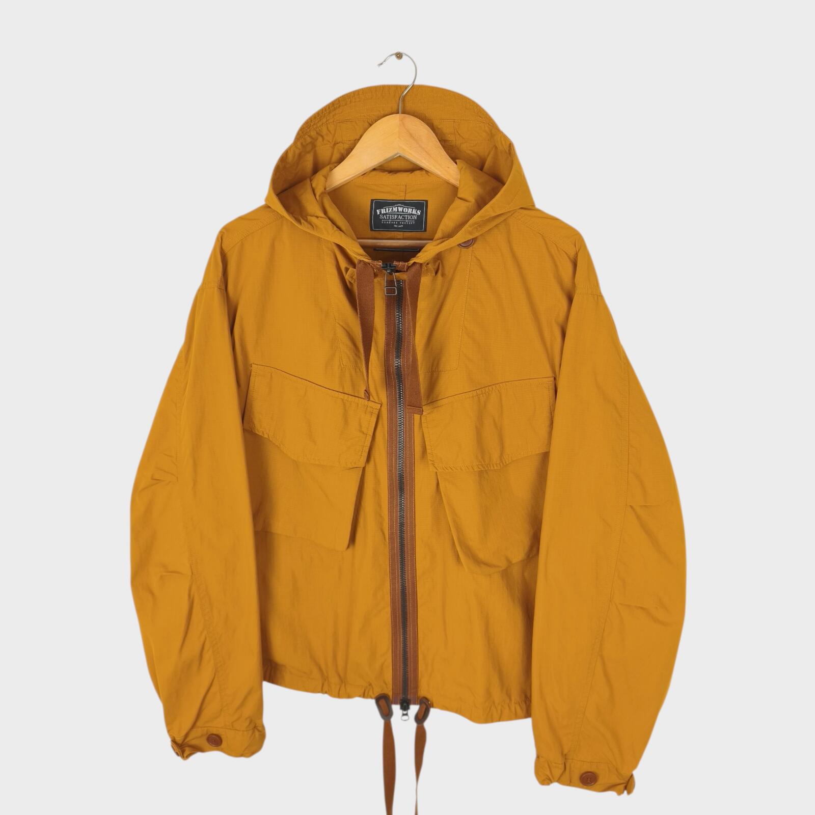 FRIZMWORKS Men's Orange/Mustard Smock Hooded Parka Jacket