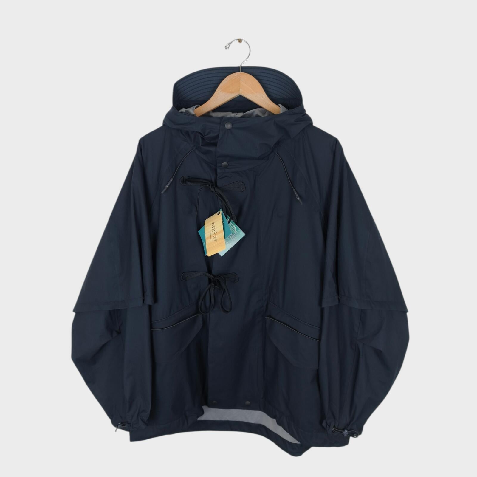 NORBIT BY HIROSHI NOZAWA Men's Navy Blue 3-Layer 2-Way Parka Jacket