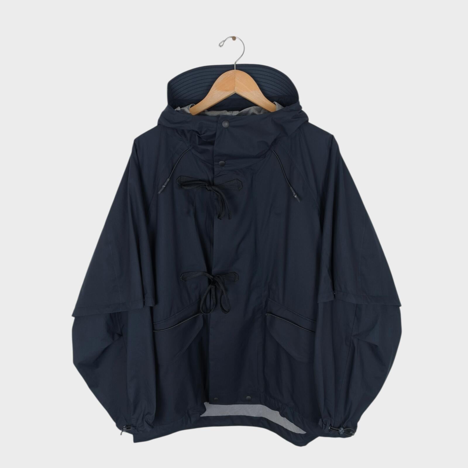 NORBIT BY HIROSHI NOZAWA Men's Navy Blue 3-Layer 2-Way Parka Jacket