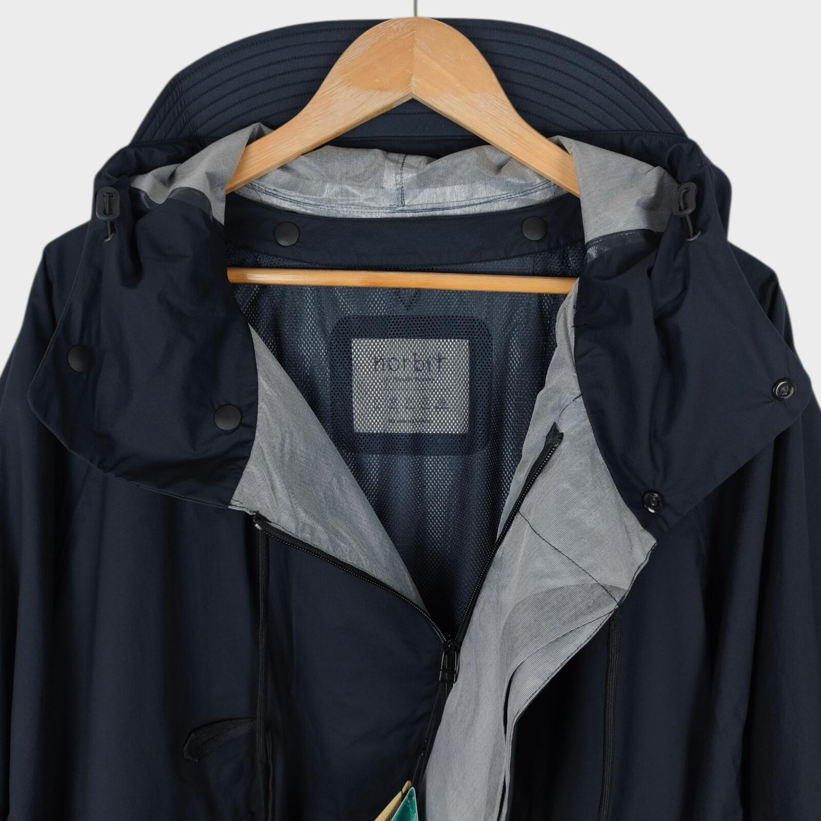 NORBIT BY HIROSHI NOZAWA Men's Navy Blue 3-Layer 2-Way Parka Jacket