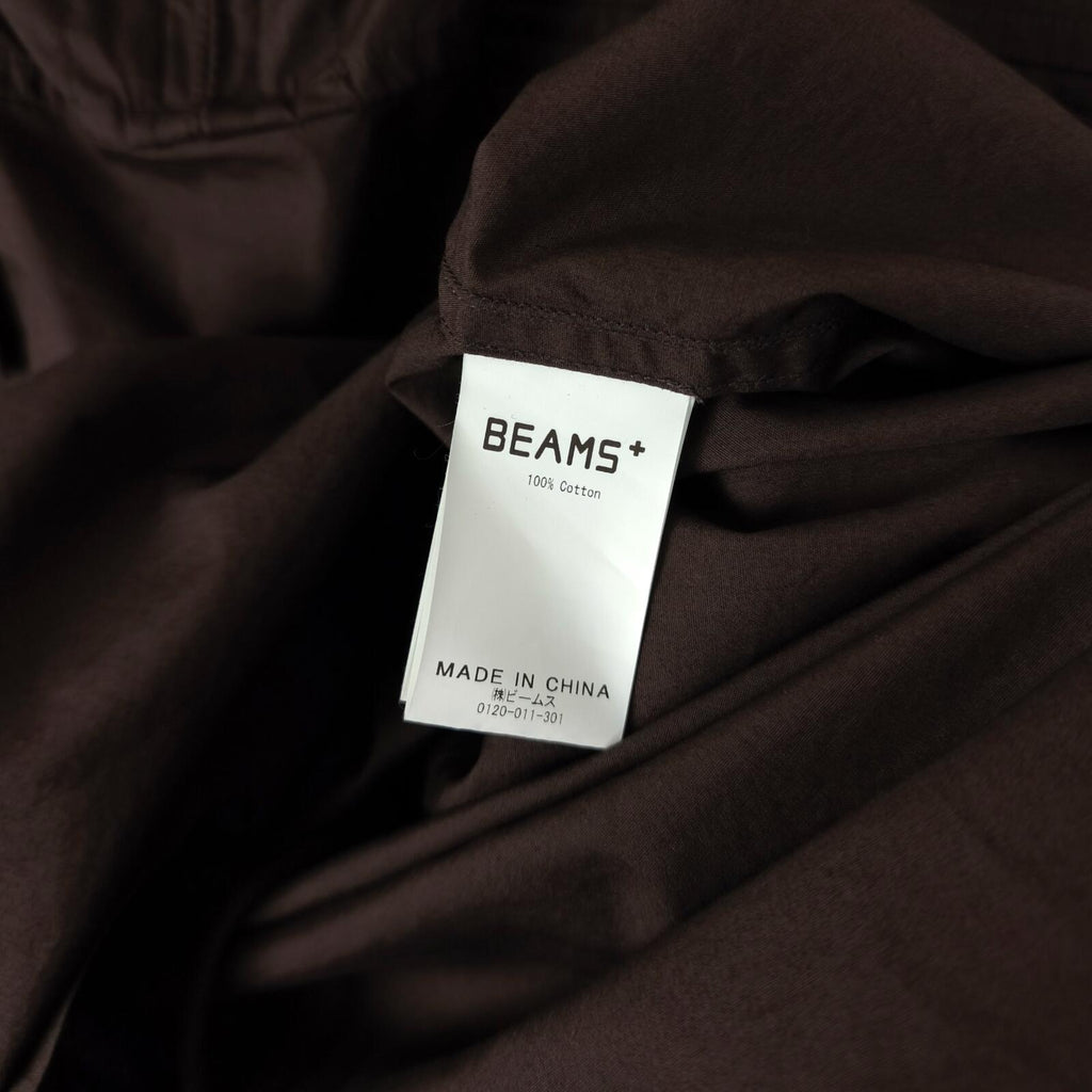 BEAMS PLUS Men's Dark Brown Oversized Smock Anorak Parka Jacket