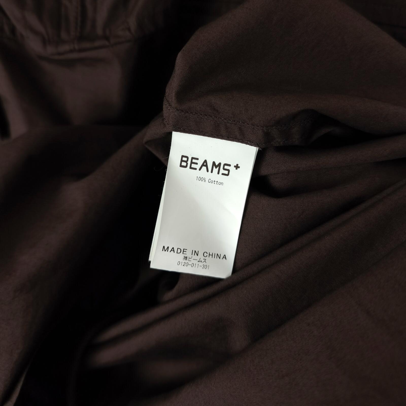 BEAMS PLUS Men's Dark Brown Oversized Smock Anorak Parka Jacket