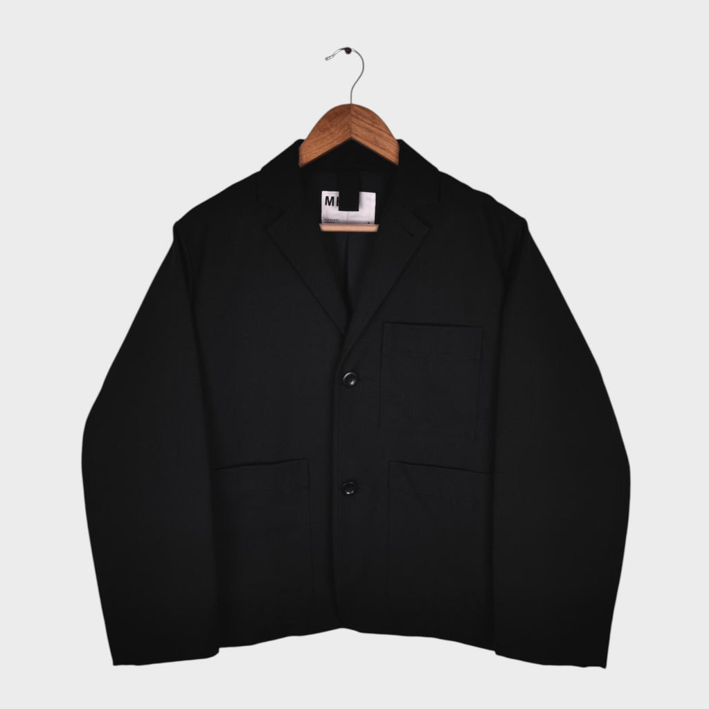 MHL MARGARET HOWELL Men's Black Cotton/Wool Chore Blazer Jacket