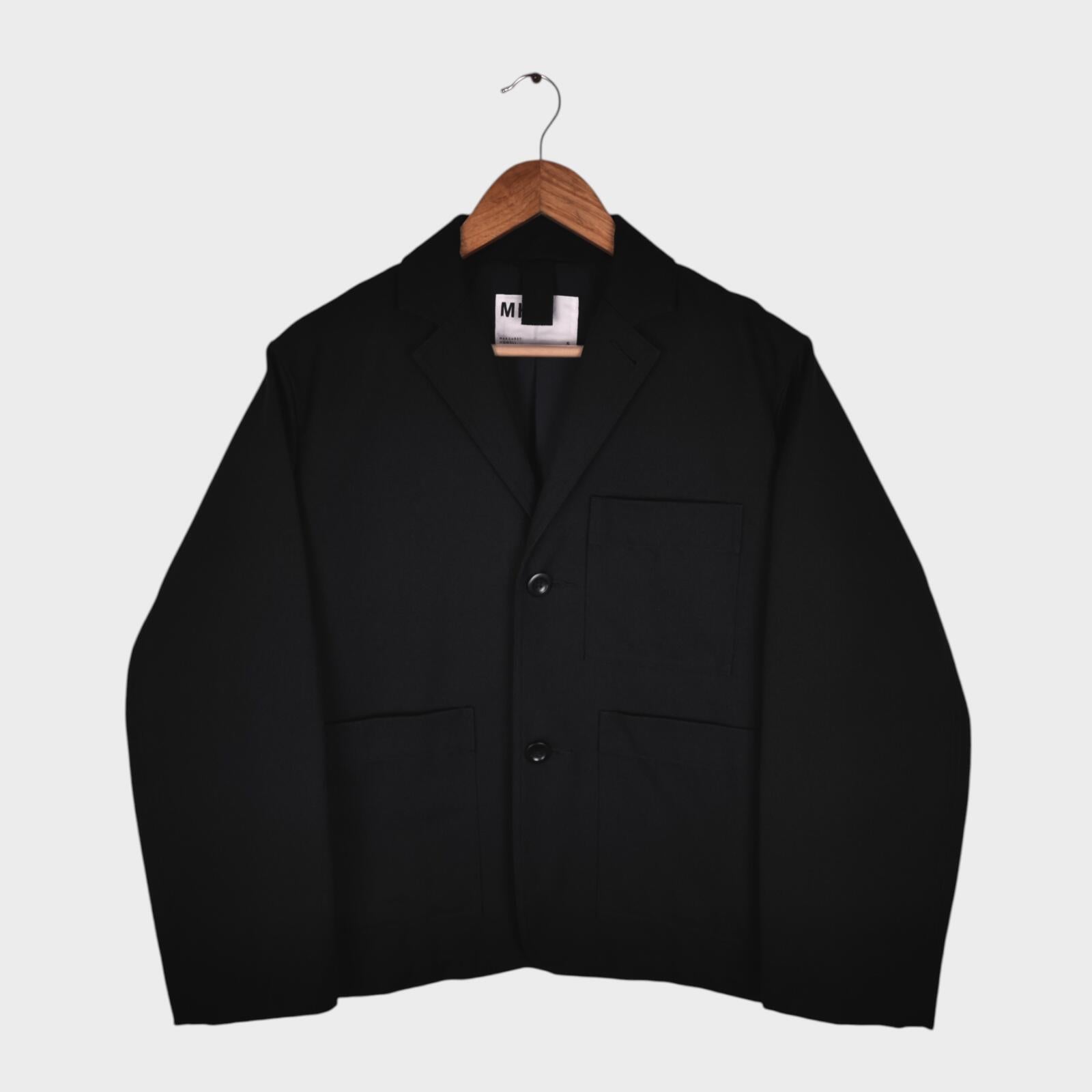 MHL MARGARET HOWELL Men's Black Cotton/Wool Chore Blazer Jacket