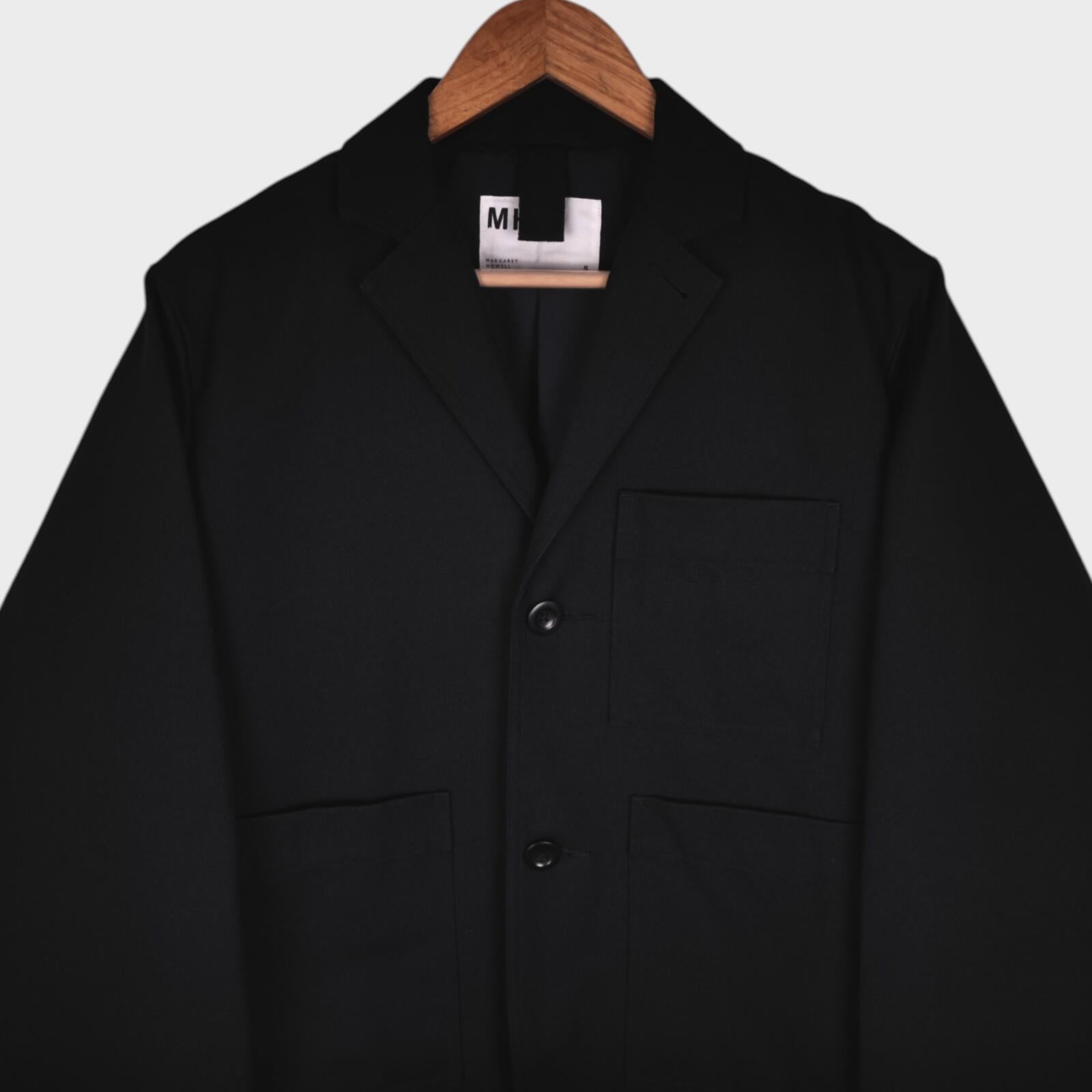 MHL MARGARET HOWELL Men's Black Cotton/Wool Chore Blazer Jacket