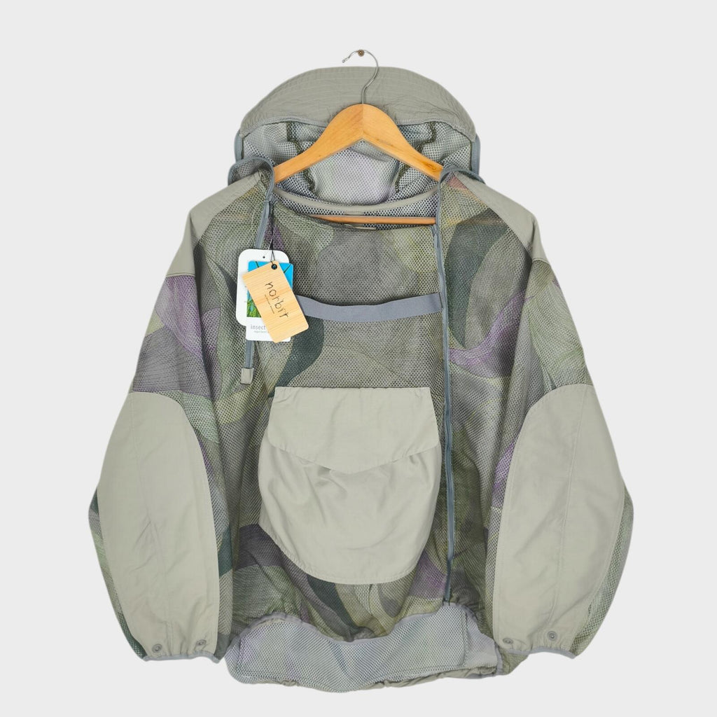 NORBIT BY HIROSHI NOZAWA Men's Grey Insect Shield Mesh Parka Jacket