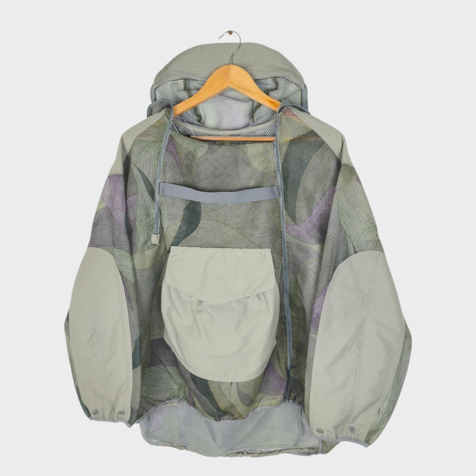 NORBIT BY HIROSHI NOZAWA Men's Grey Insect Shield Mesh Parka Jacket